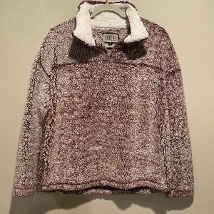 BKE Sherpa quarter zip up fleece  size: small